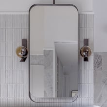 Allegra Steel Framed Rectangle Mirror